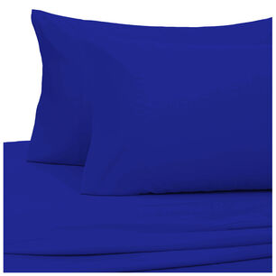 Sabana Unicolor Arthome King Color Azul 144 Hilos