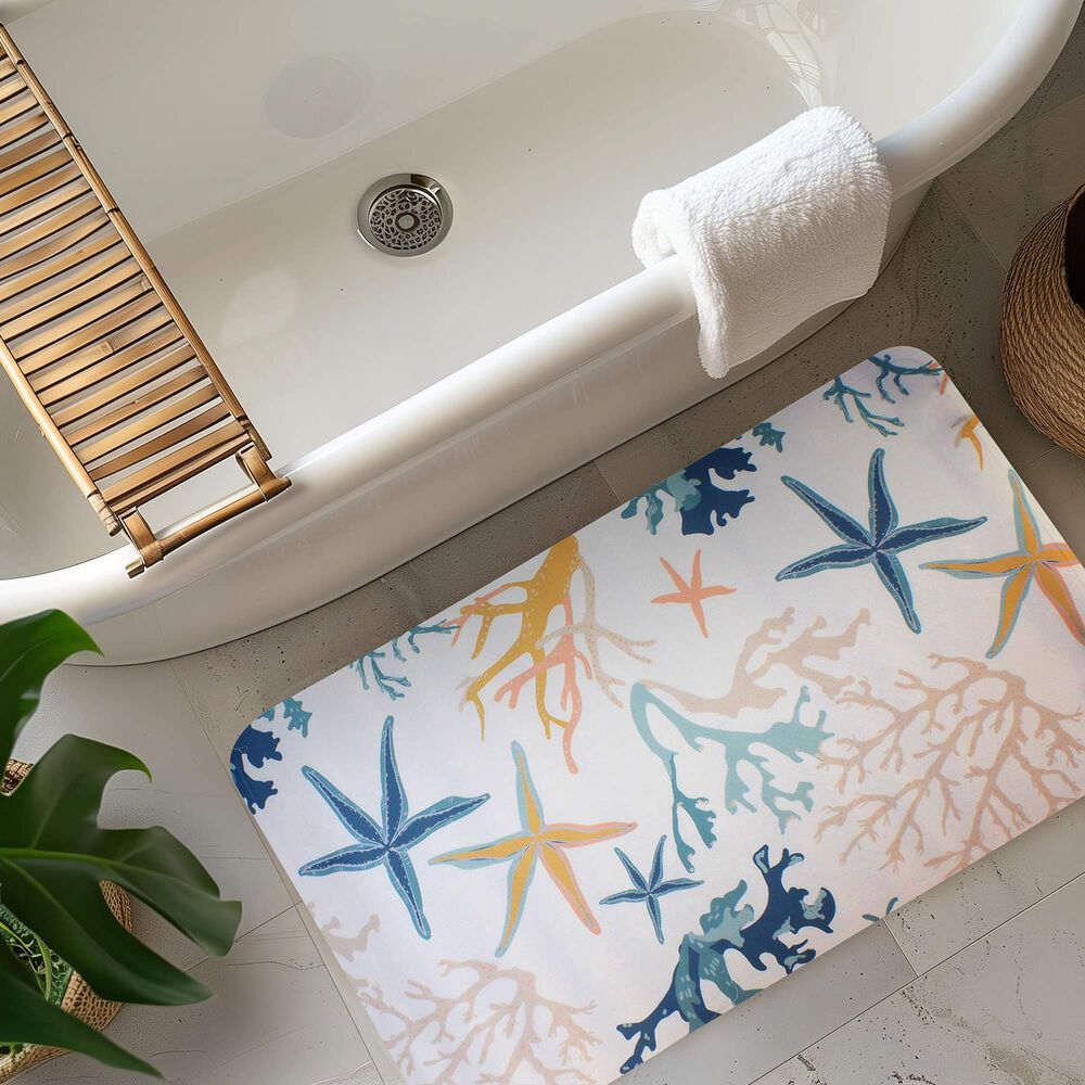 Alfombra De Ba&ntilde;o Nautica Home Pvc Antideslizante 39x69cm Corales De Mar image number 0.0