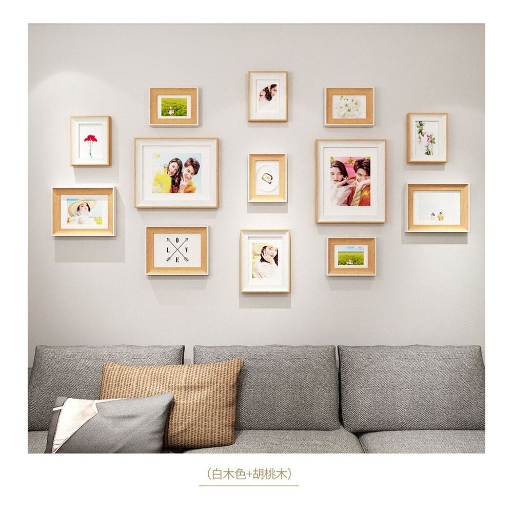 Set Marcos Foto Decorativo Pared 13 Piezas Moderno Beige image number 2.0