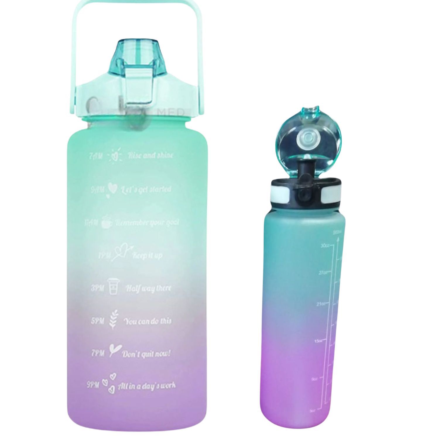 Pack 2 Botellas Agua Motivacionales De 2 Litros Y 900 Ml image number 0.0