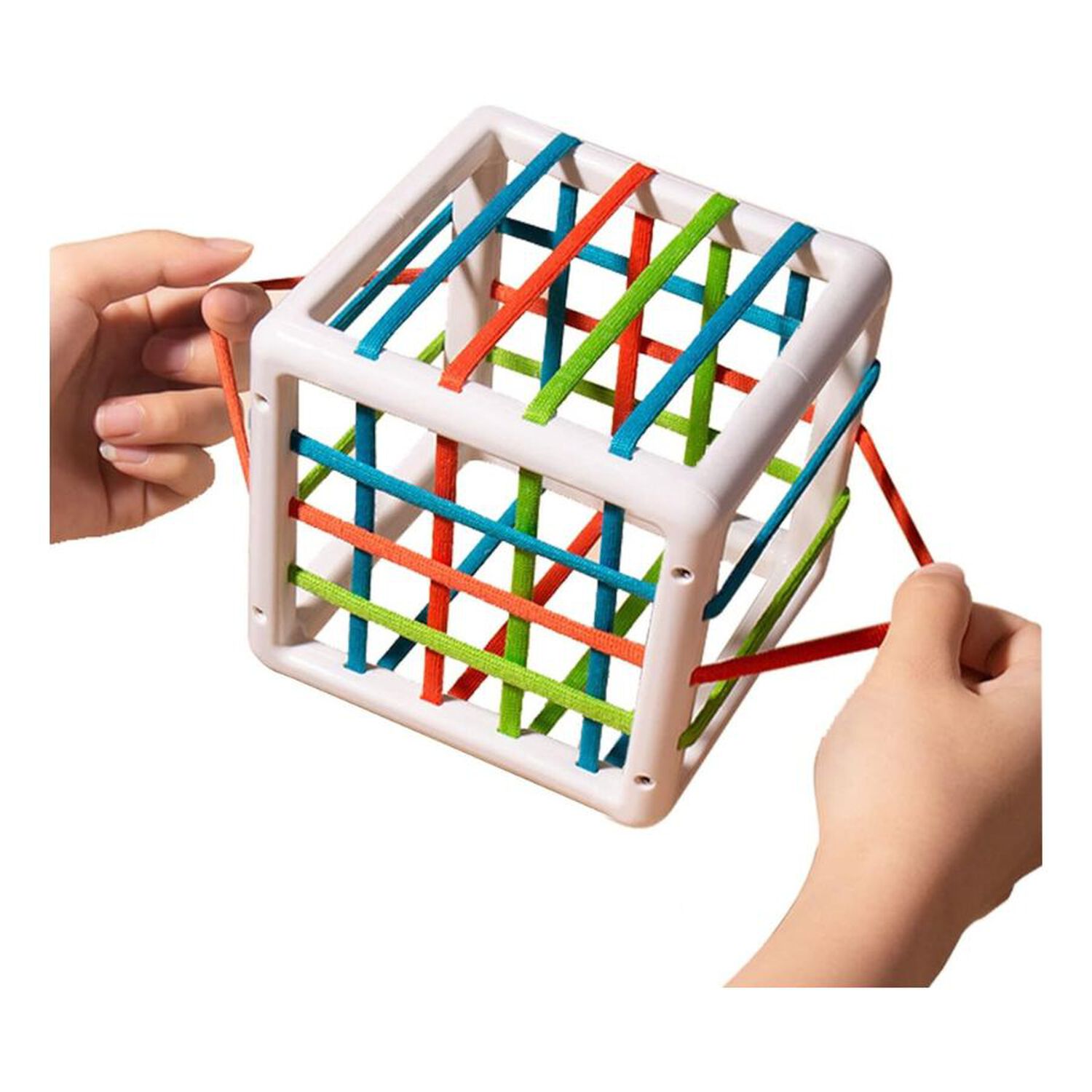 Cubo Did&aacute;ctico Sensorial De Frutas Con Cuerdas El&aacute;sticas image number 2.0