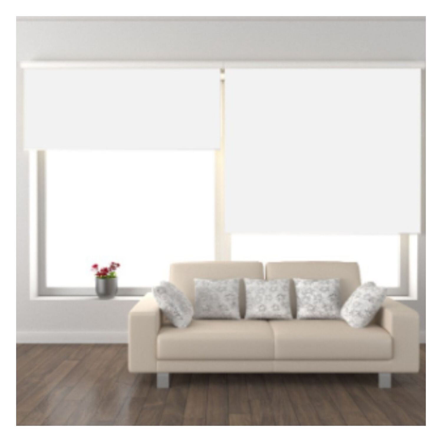 Cortina Roller Black Out Blanco 120x200 Cm image number 3.0