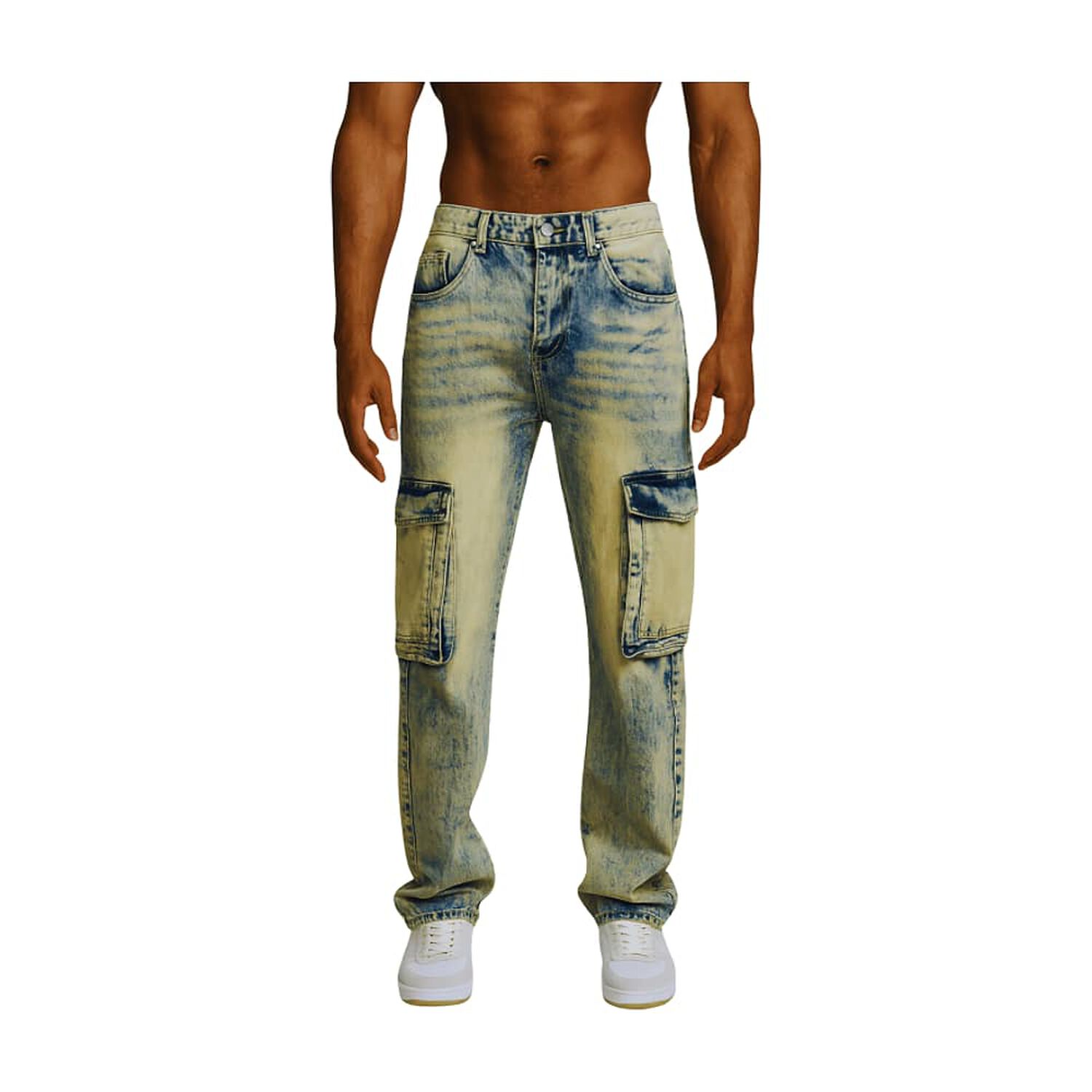Pantalon Cargo Acid Wash Hombre Spain image number 0.0