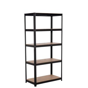 Estante Metalico Europa Negro 5 Repisas 180*90*40