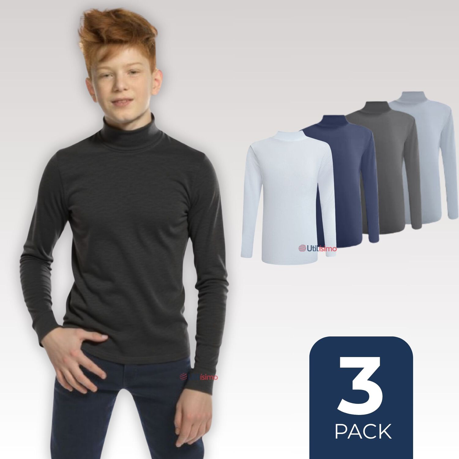 Pack 3 Camisetas Polar Juvenil Beatle Colores Surtidos image number 0.0