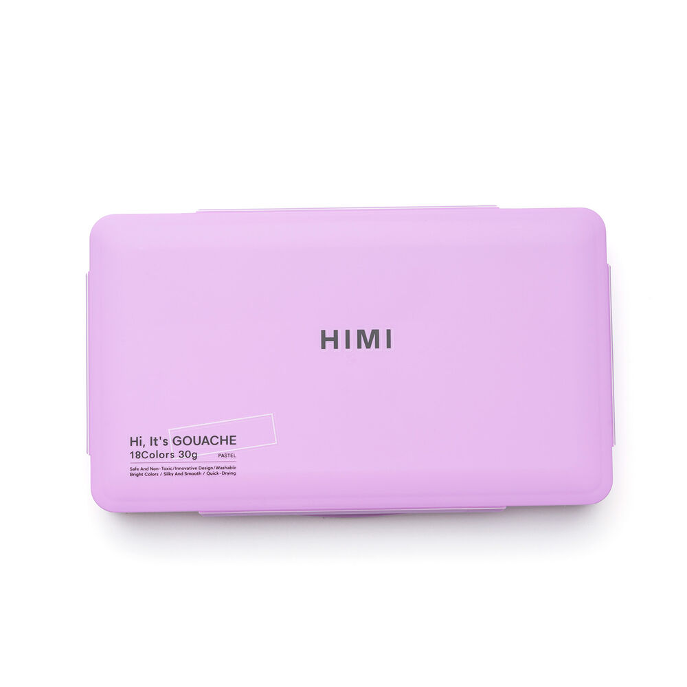 Himi Set Gouache 18 Colores Pastel 12g + 3 Pinceles Morado image number 5.0