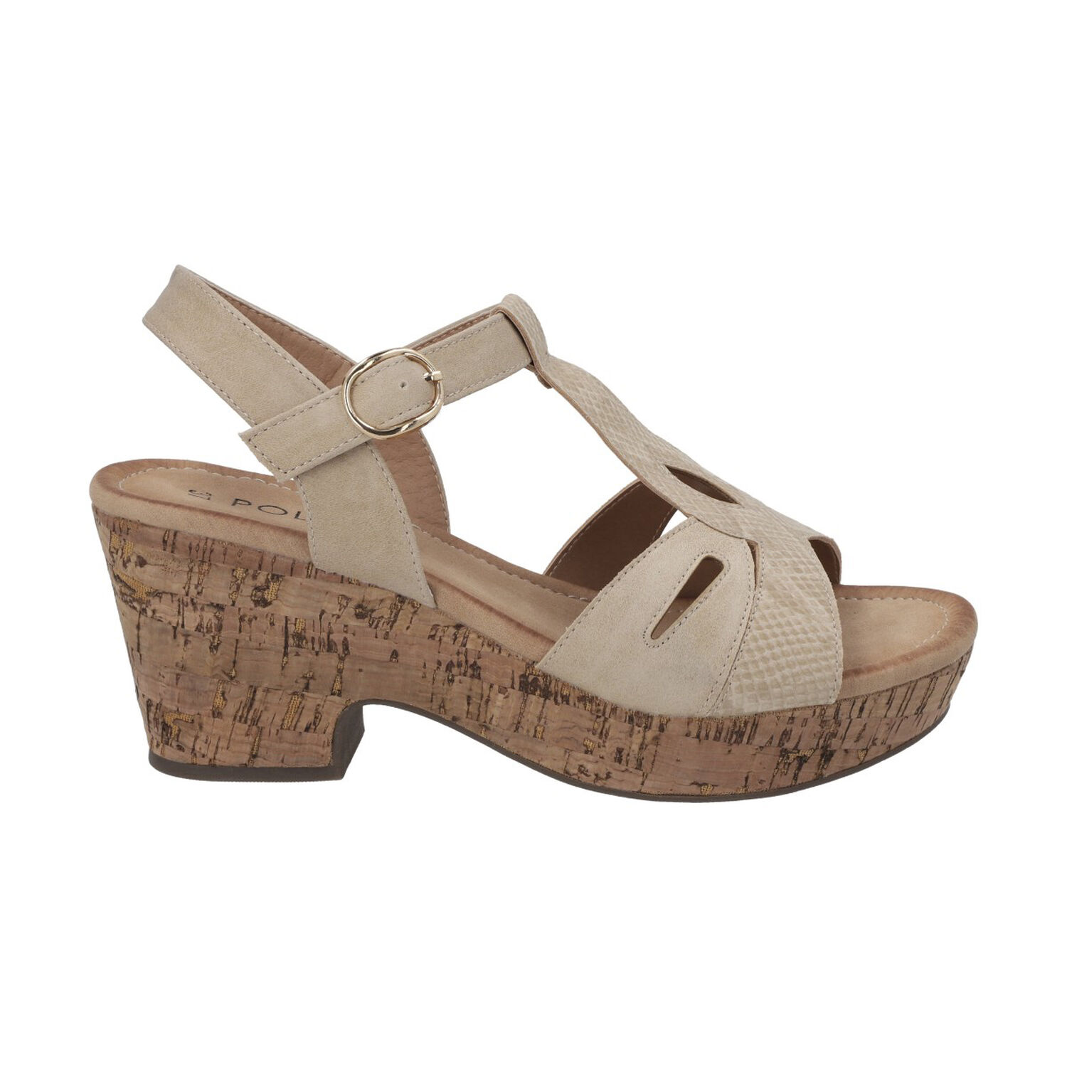 Sandalia Mujer Beige Mora Police image number 0.0