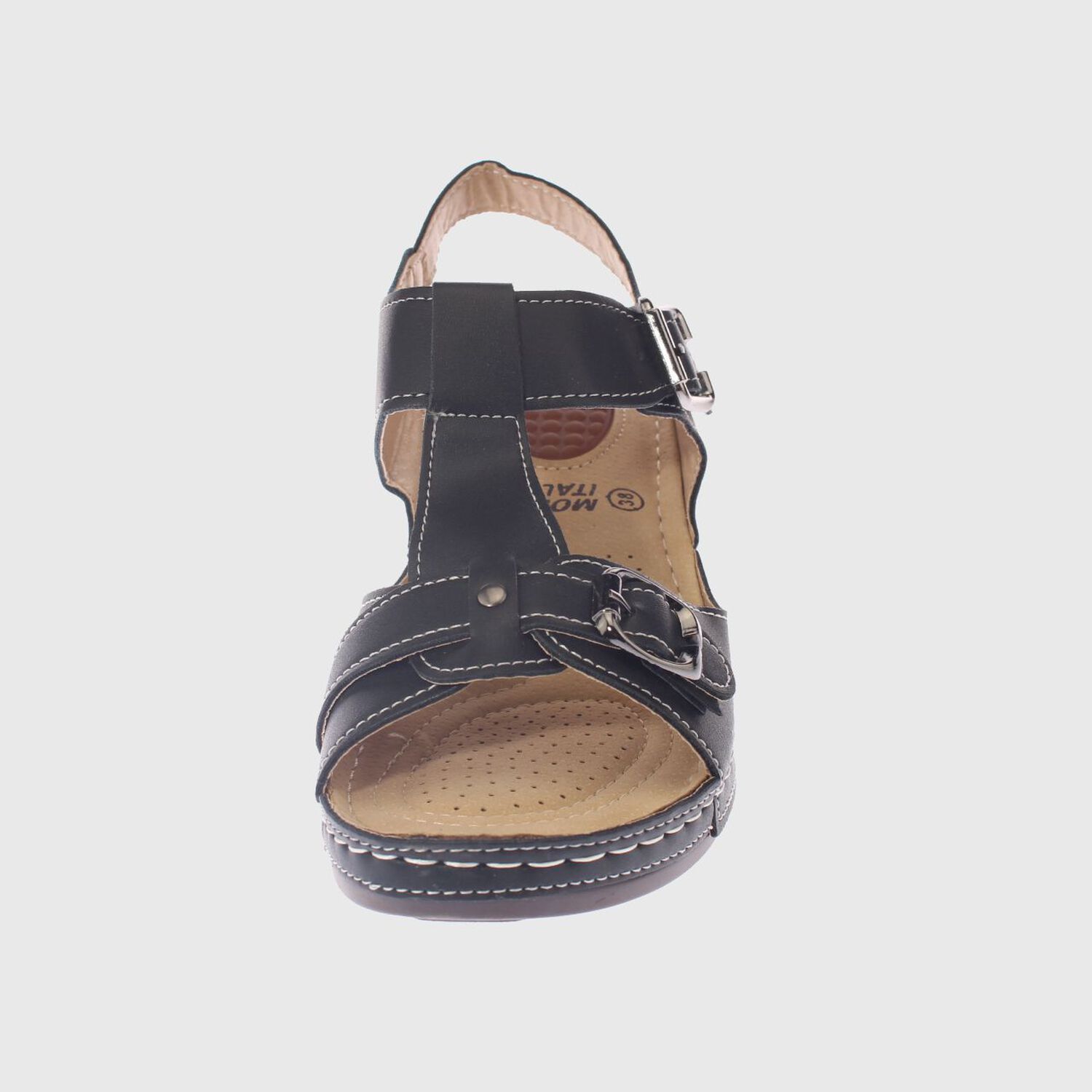 Sandalia Confort Negro Modelo Italiano Art. 5ask73329black image number 2.0