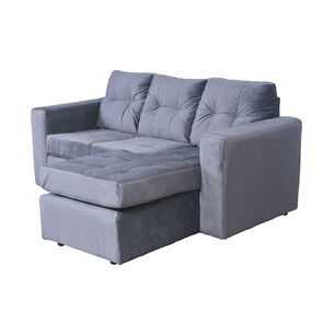 Sof&aacute; Casa Ideal Rodas / 3 Cuerpos + Pouf