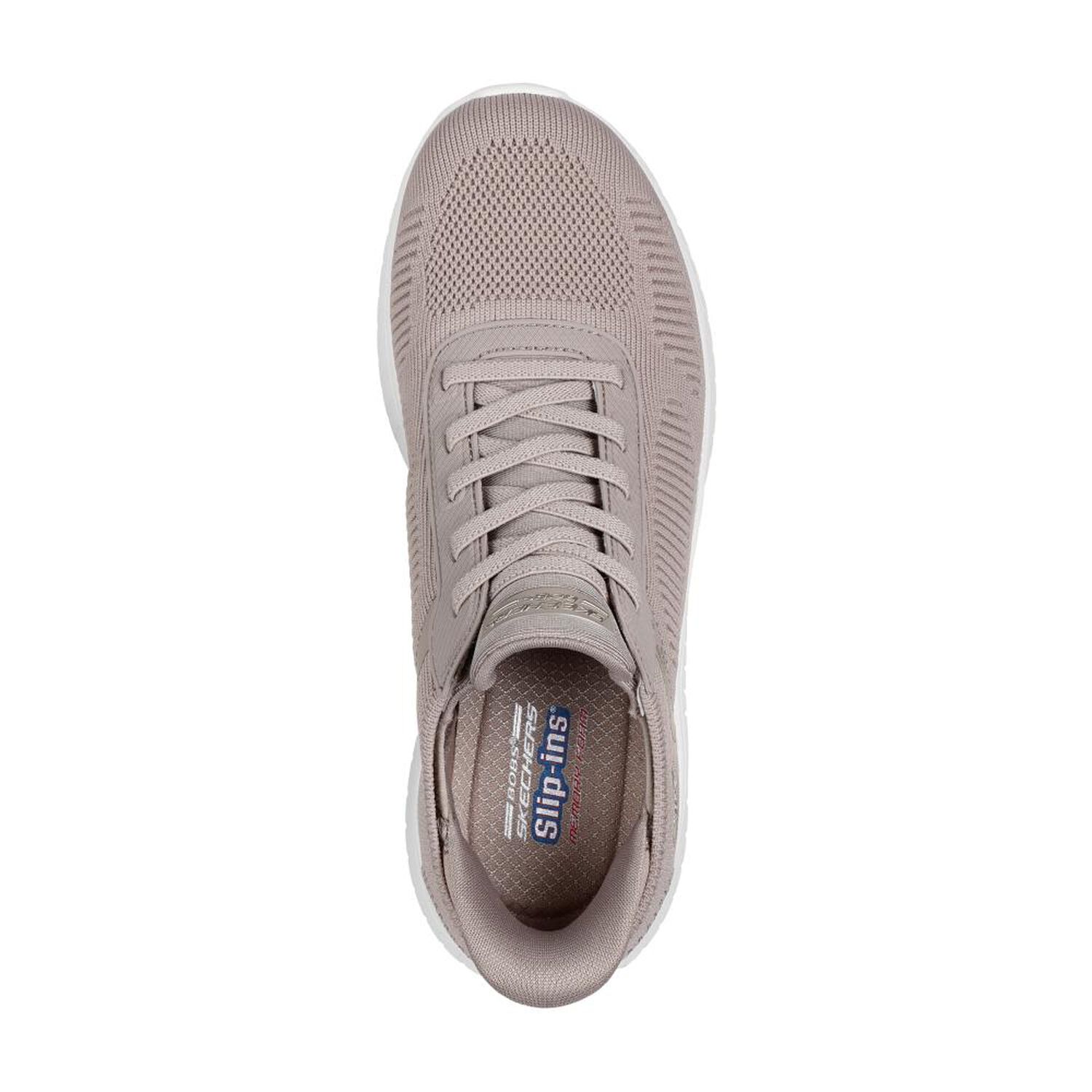 Zapatilla Urbana Mujer Skechers Bobs Squad Chaos Beige image number 4.0