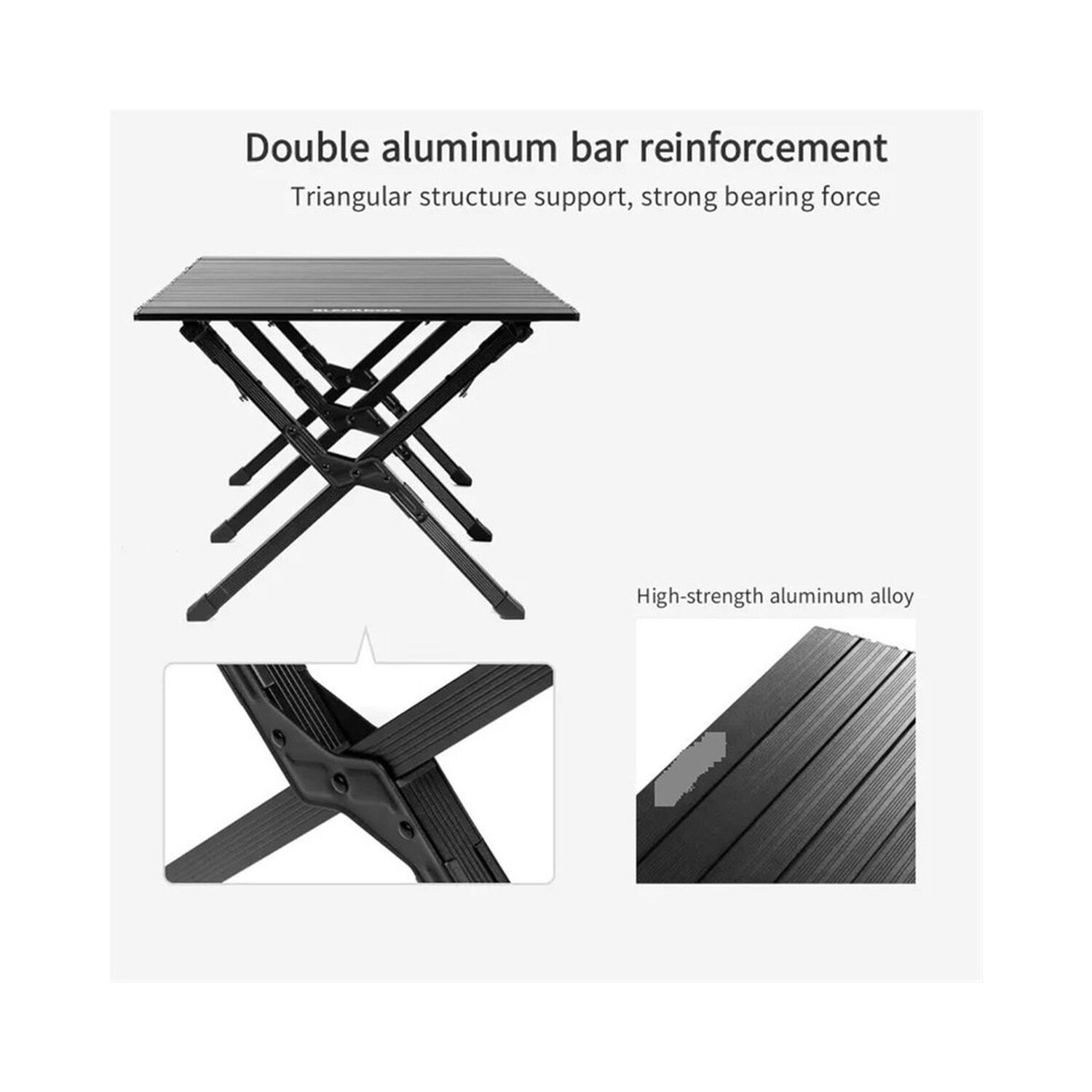 Mesa Plegable Port&aacute;til Camping Black Wild 120x60cm image number 3.0