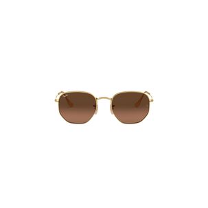 Lentes De Sol Hexagonal Dorado Ray-ban