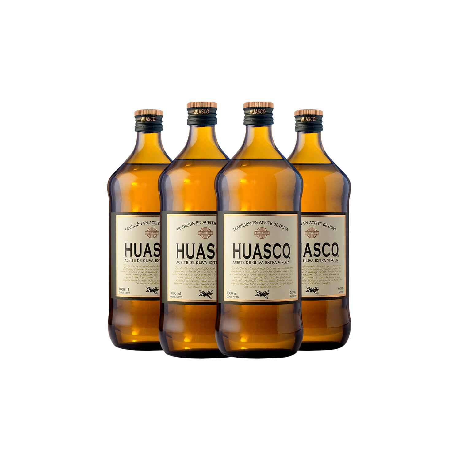 Aceite Oliva Extra Virgen Huasco 4 X 1000 Ml image number 0.0