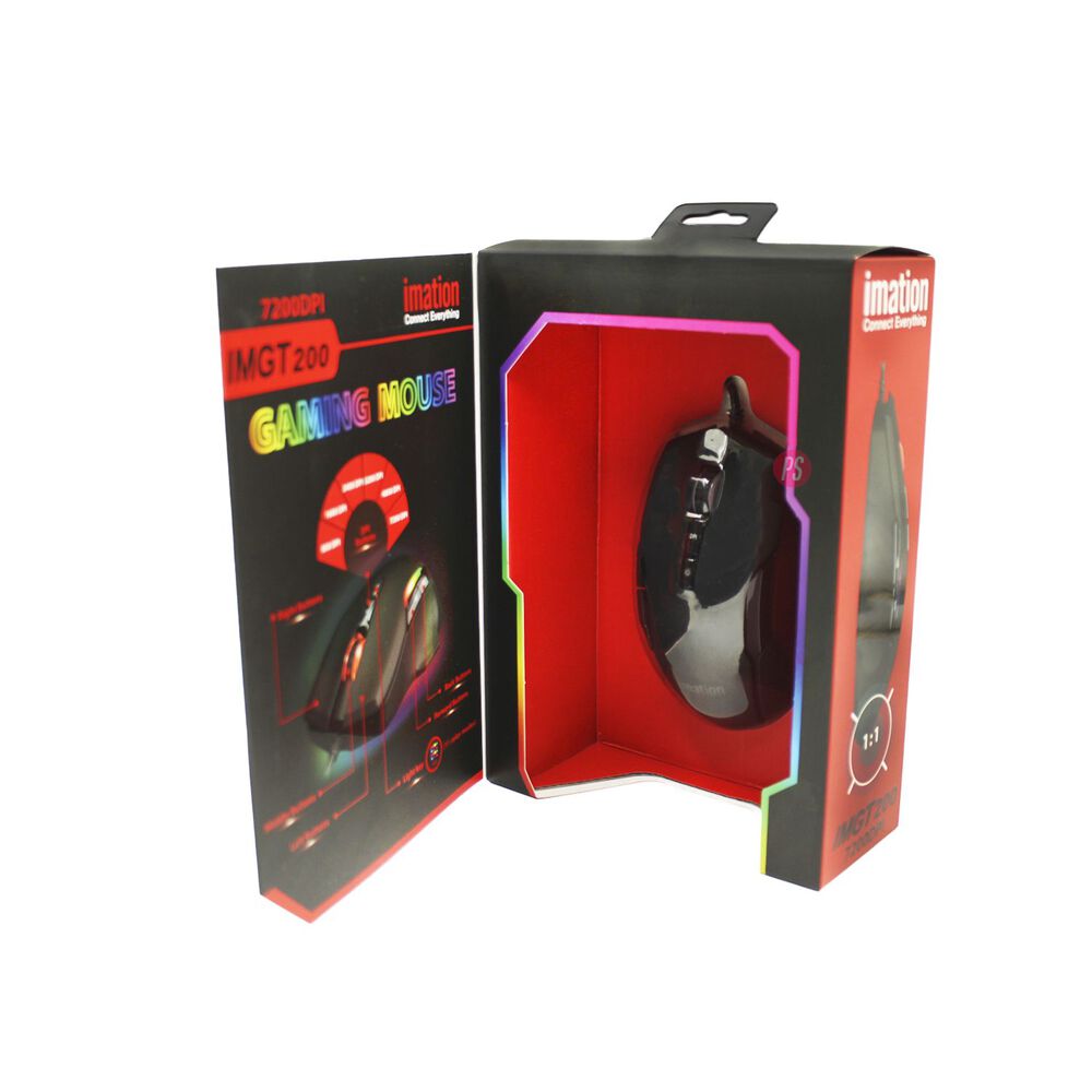 Mouse Gamer Imation Imgt200 Rgb 7200 Dpi Precisión - Ps image number 1.0