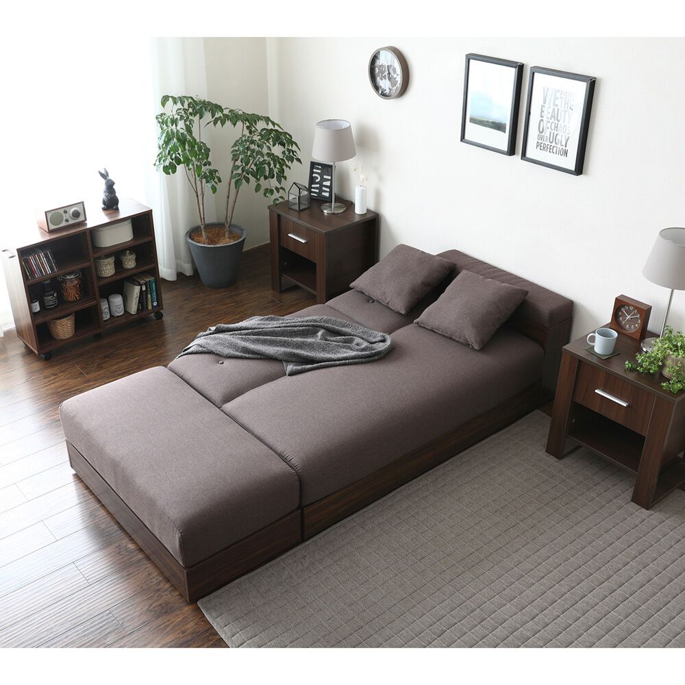 Sofá Cama Modular Alaska Café 3 Cuerpos image number 1.0