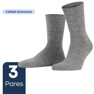 Pack 3 Calcetines Escolar Corto Acrílico Gris Unisex