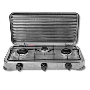 Cocina Encimera A Gas Licuado 3 Platos Gris