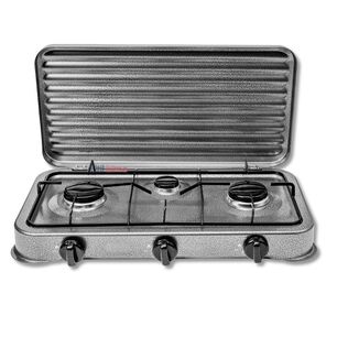Cocina Encimera A Gas Licuado 3 Platos Gris