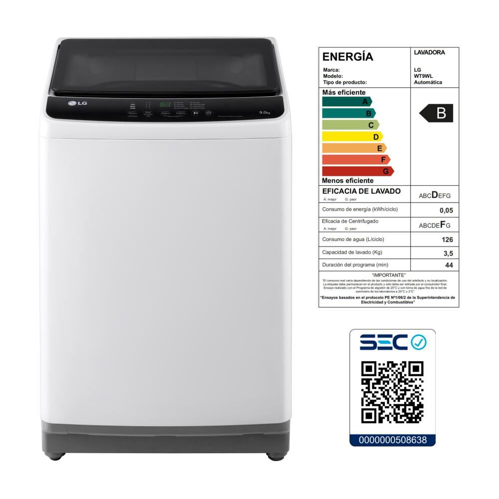 Lavadora LG WT9WL / 9 Kg image number 11.0