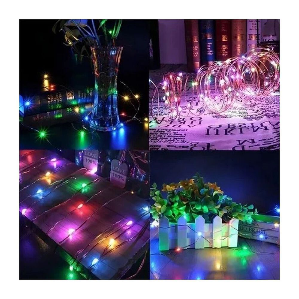 Luces Hadas Navidad Decorativas 20m Solares Multicolor image number 2.0