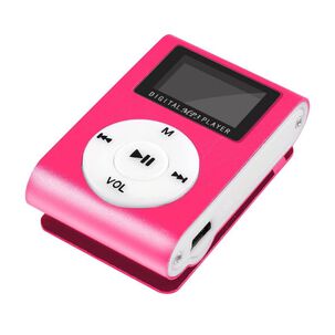 Reproductor Mp3 Digital Clip Met&aacute;lico Con Pantalla Lcd
