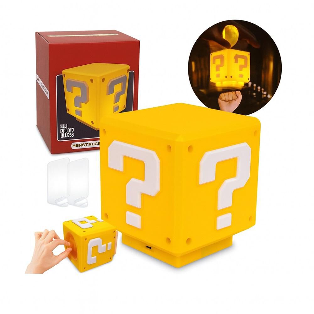 Lámpara Luces Mario Bros Nintendo Cubo Led Gamer Con Sonido image number 4.0