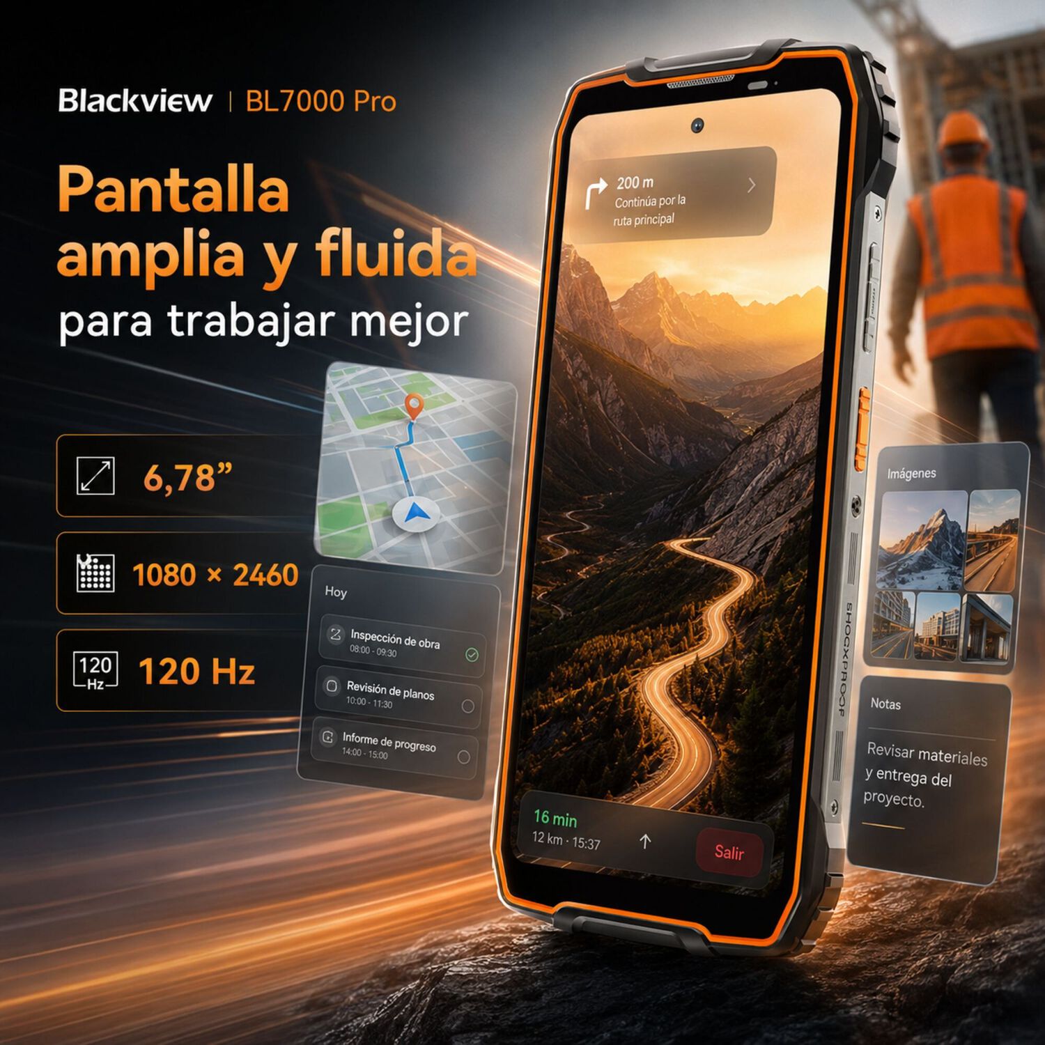 Celular Rugged Blackview Bl7000 Pro 5g 512gb 32gb Ram image number 3.0