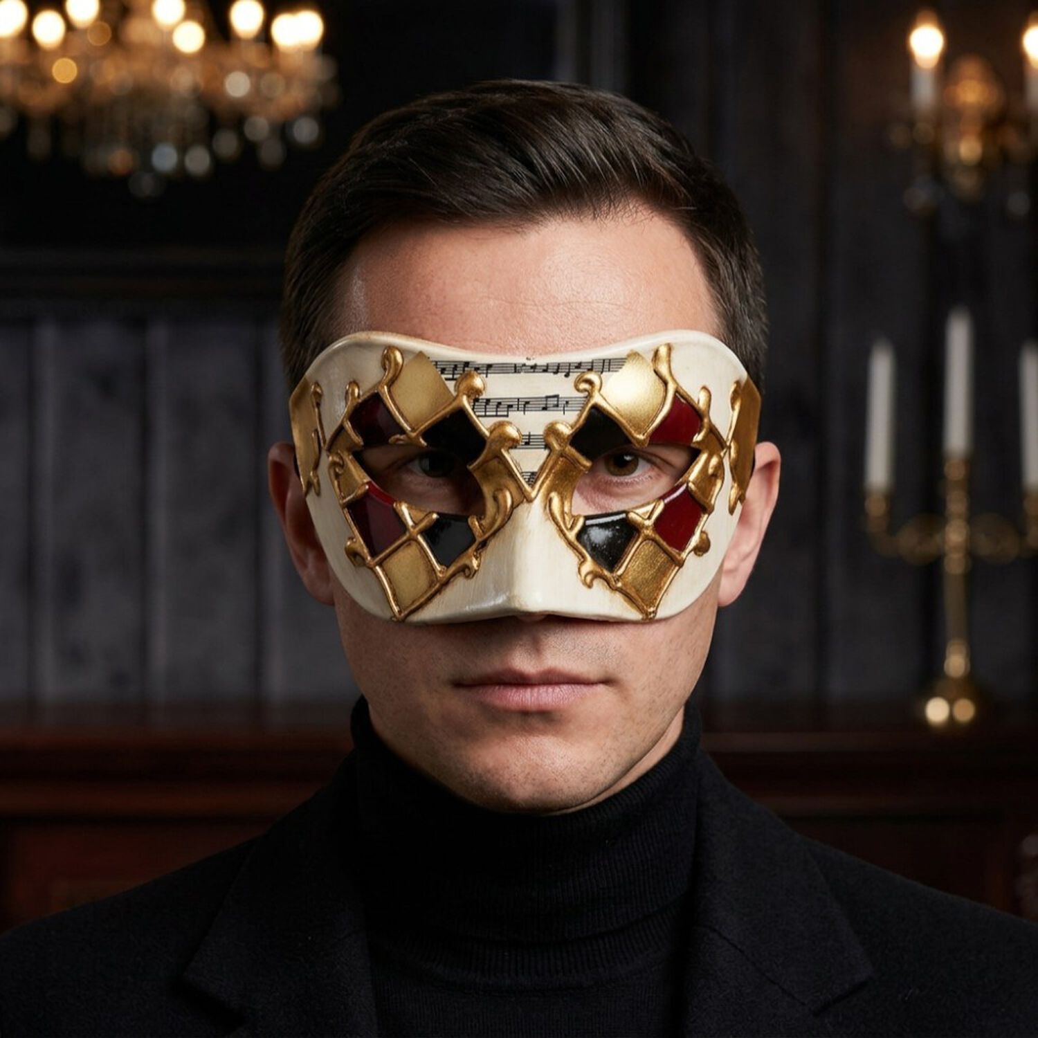 M&aacute;scara Veneciana Sexy Arlequ&iacute;n Para Fiesta Mascarada Unisex image number 1.0