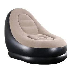 Tumbona Inflable Sofa Inflable Con Reposa Pies Portatil Gris