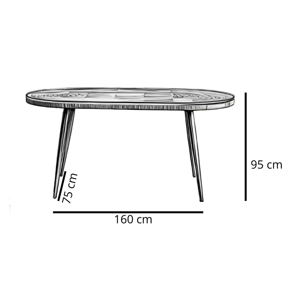 Mesa De Comedor Londres 160x90 Cm image number 1.0