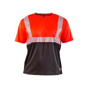 Polera Reflectiva Hw Rojo Fluor Manga Corta