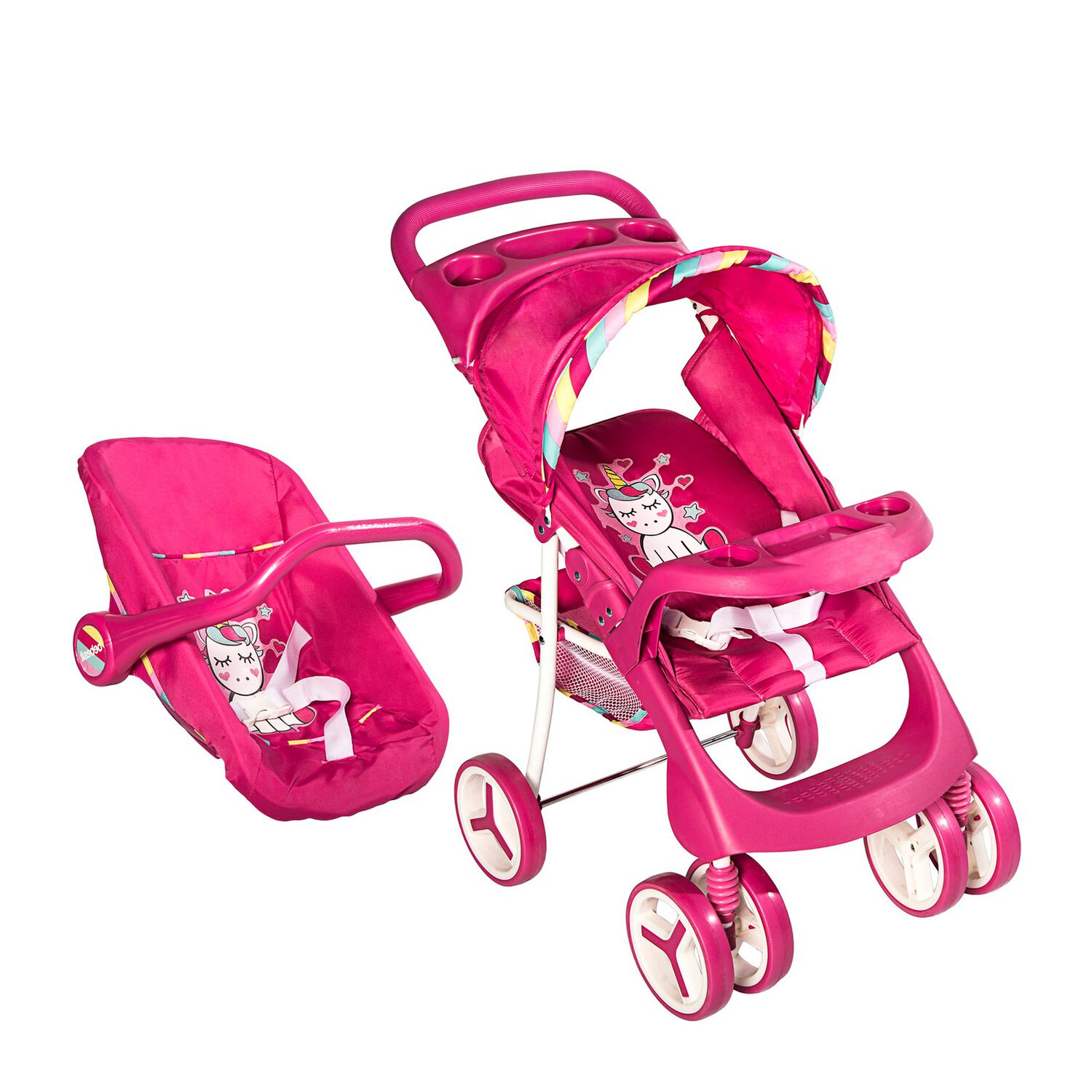 Coche Travel De Juguete Para Mu&ntilde;eca Unicornio Bebesit image number 0.0