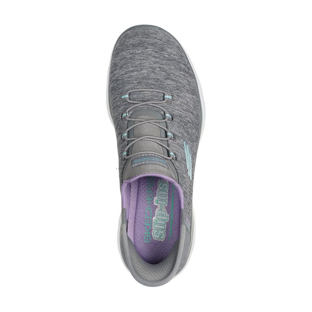 Zapatilla Urbana Mujer Skechers Slip-ins: Summits - Dazzling Haze Gris image number 2.0