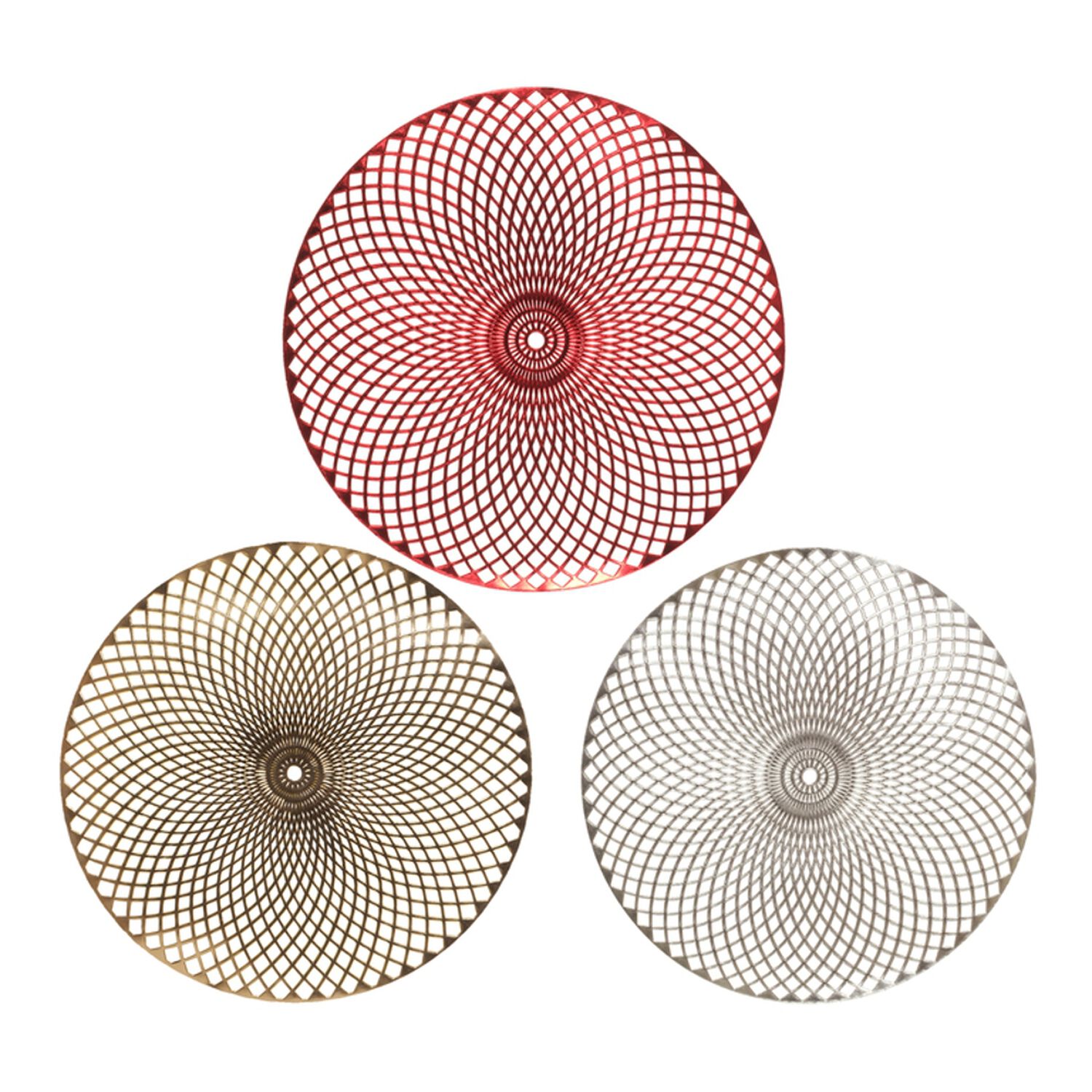Individuales Navide&ntilde;os Rojo Plateado Dorado Casaideal image number 0.0