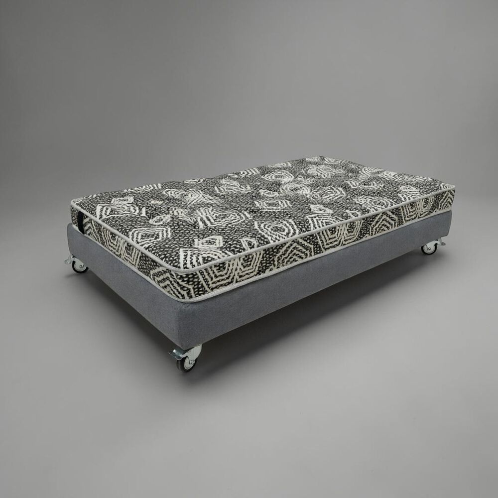 Cama 1.5 Plaza Box 13 Cm L180 Cm + Colchon Modelo Ideal - Rueda Logo (gris) image number 1.0