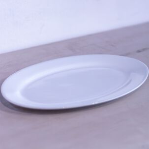 Set De 6 Plato Ovalado Porcelana 30cm Tower