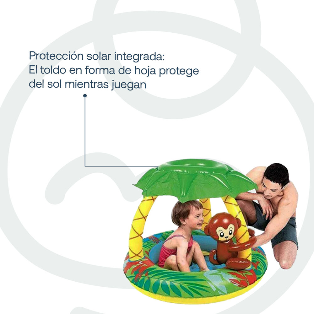 Piscina Infantil Inflable Selva Parasol Be Splash By Bebesit image number 3.0