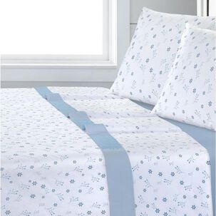 Sabana Andes Estampado 180 Hilos Flor 104 1.5 Plaza