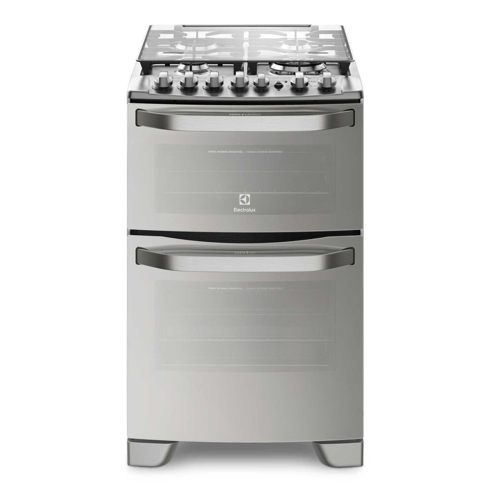 Cocina A Gas 4 Platos Doble Horno Triple Llama 56dxa Inox image number 0.0