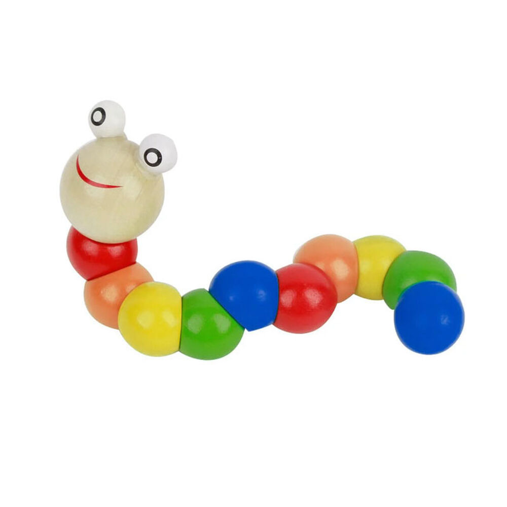 Cuncuna Flexible Juguete Madera Gusano Didactico Sensorial image number 0.0