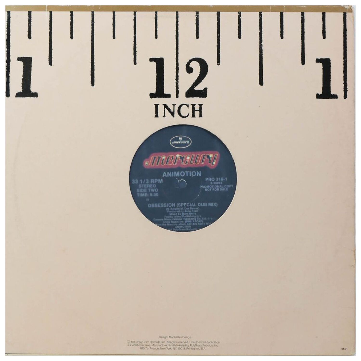 Animotion - Obsession | 12" Maxi Single Usado image number 1.0