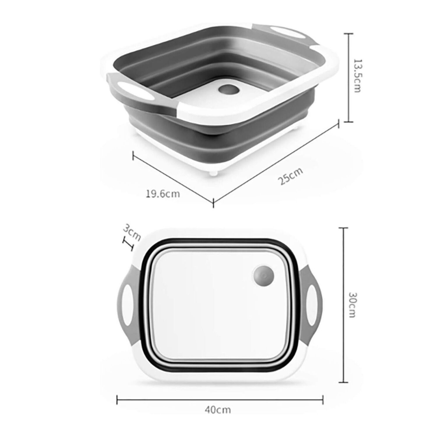 Tabla Cortar 3 En 1 Silicona Plegable Drenaje Cocina image number 2.0