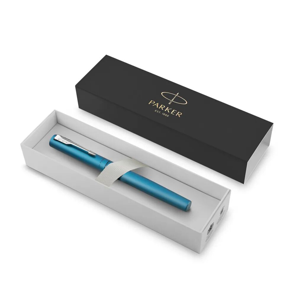 Bolígrafo Rollerball Parker Vector Xl Azul Met Tinta Negra image number 3.0