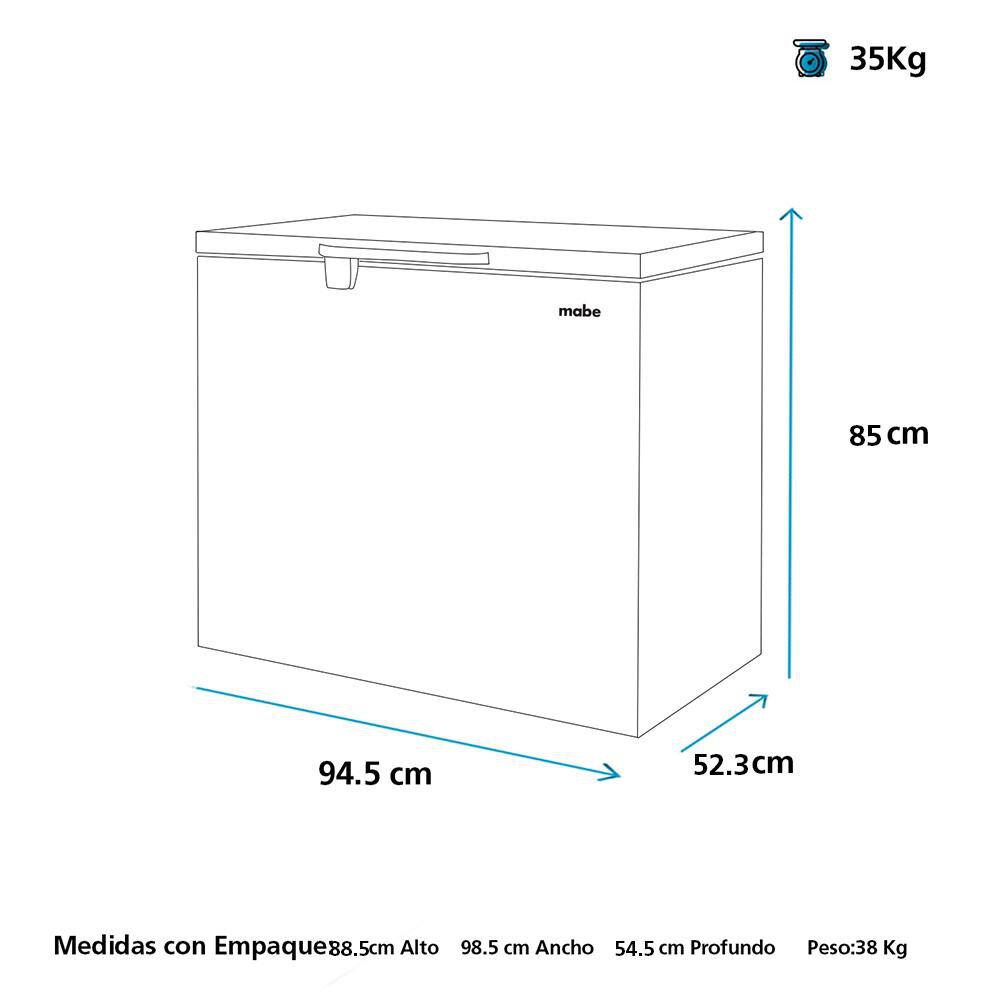 Freezer Horizontal Mabe FDHM200BY1 / Fr&iacute;o Directo / 200 Litros / A+ image number 4.0
