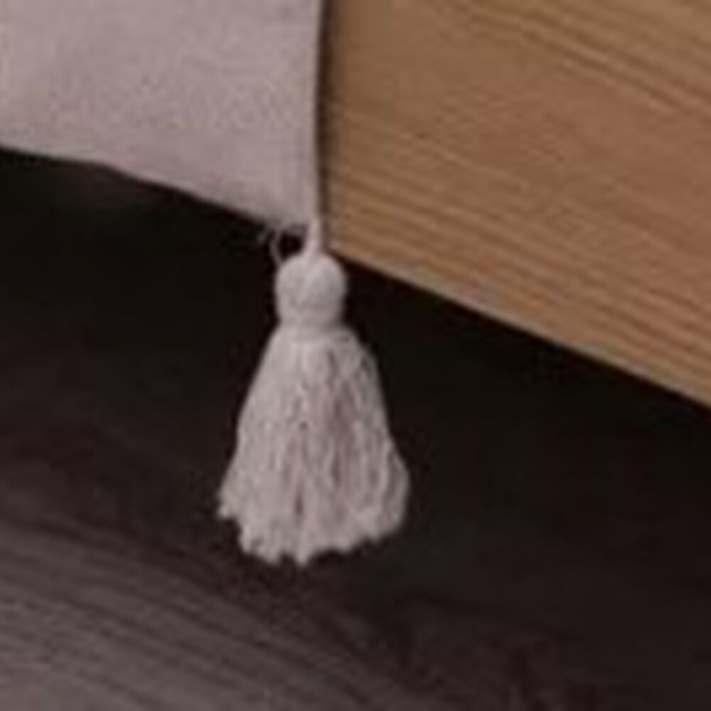 Piecera De Lino Con Pompones Medida 70x210cm King -2 Plazas. Crema image number 3.0