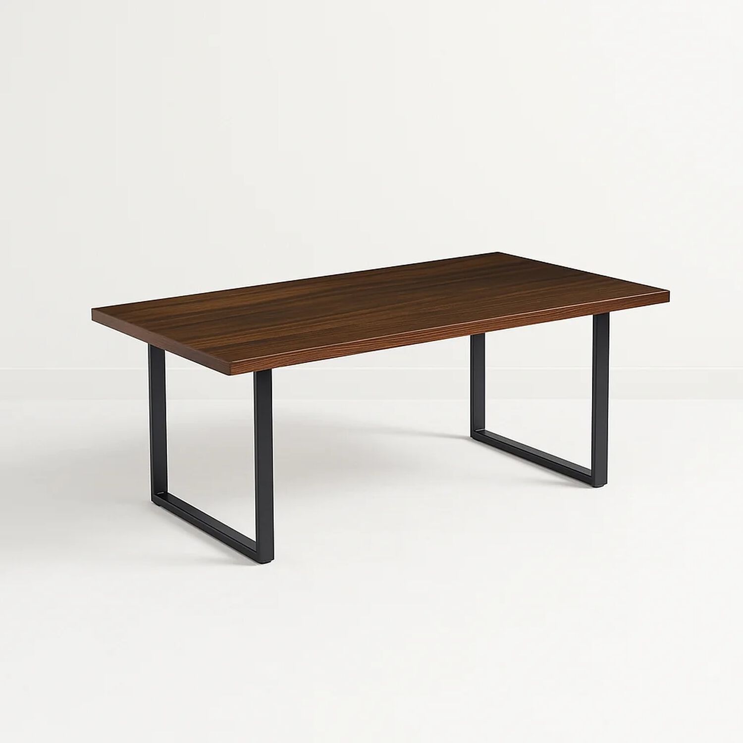 Mesa De Comedor Estilo Industrial 160x90 - Madera Oscura Walnut image number 0.0