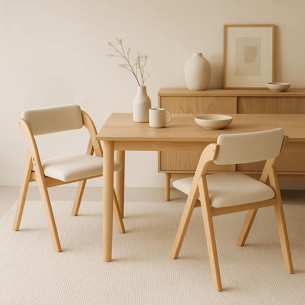 Silla Betlahem De Madera Plegable Acolchada - Beige image number 9.0