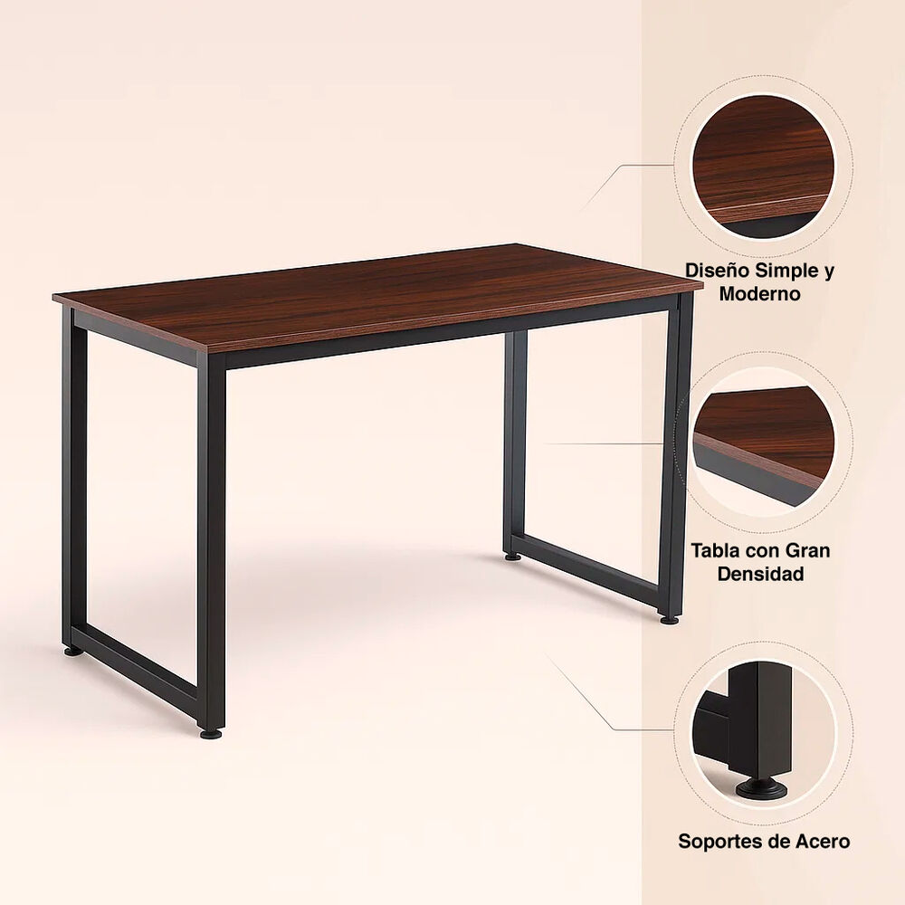 Escritorio Industrial Home Office - Madera Oscura Walnut image number 4.0