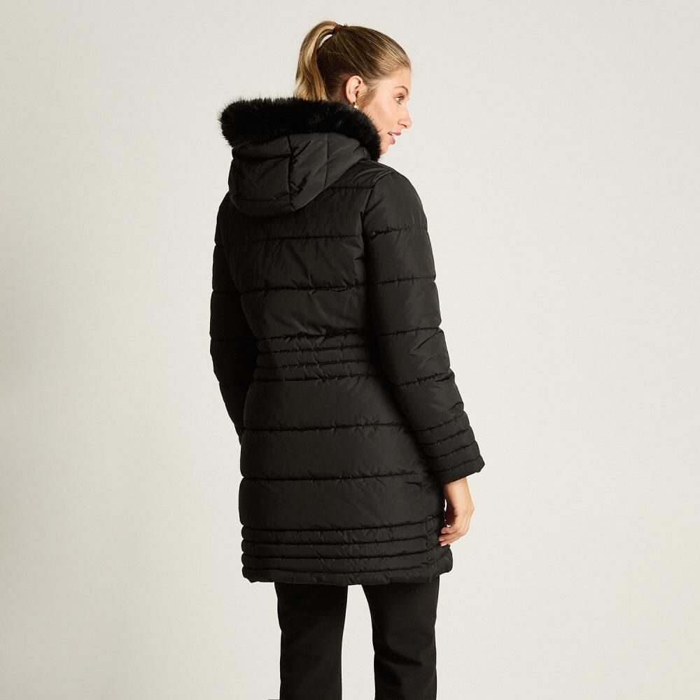 Parka Con Capucha Con Pelos Mujer Lorenzo Di Pontti image number 2.0