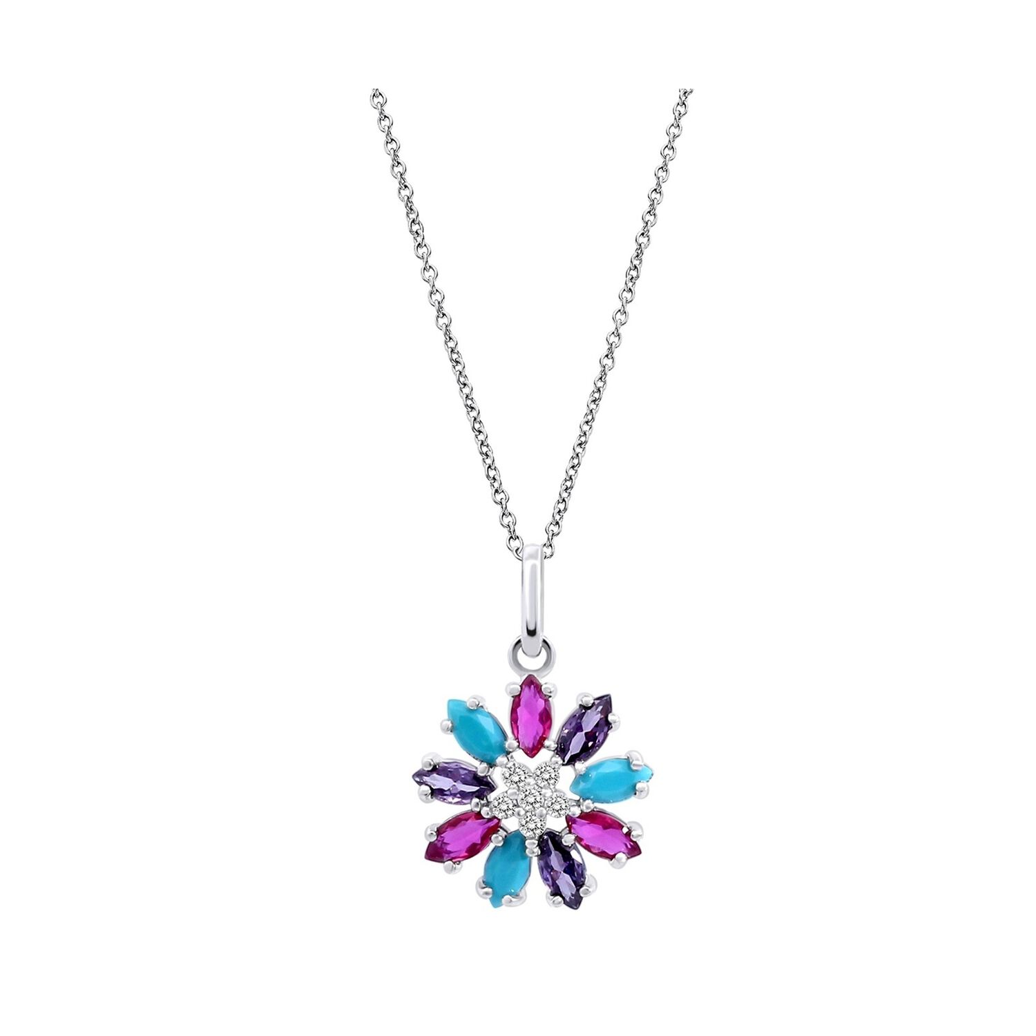 Collar Lp3560-1/2 Lotus Silver Mujer Leros image number 0.0